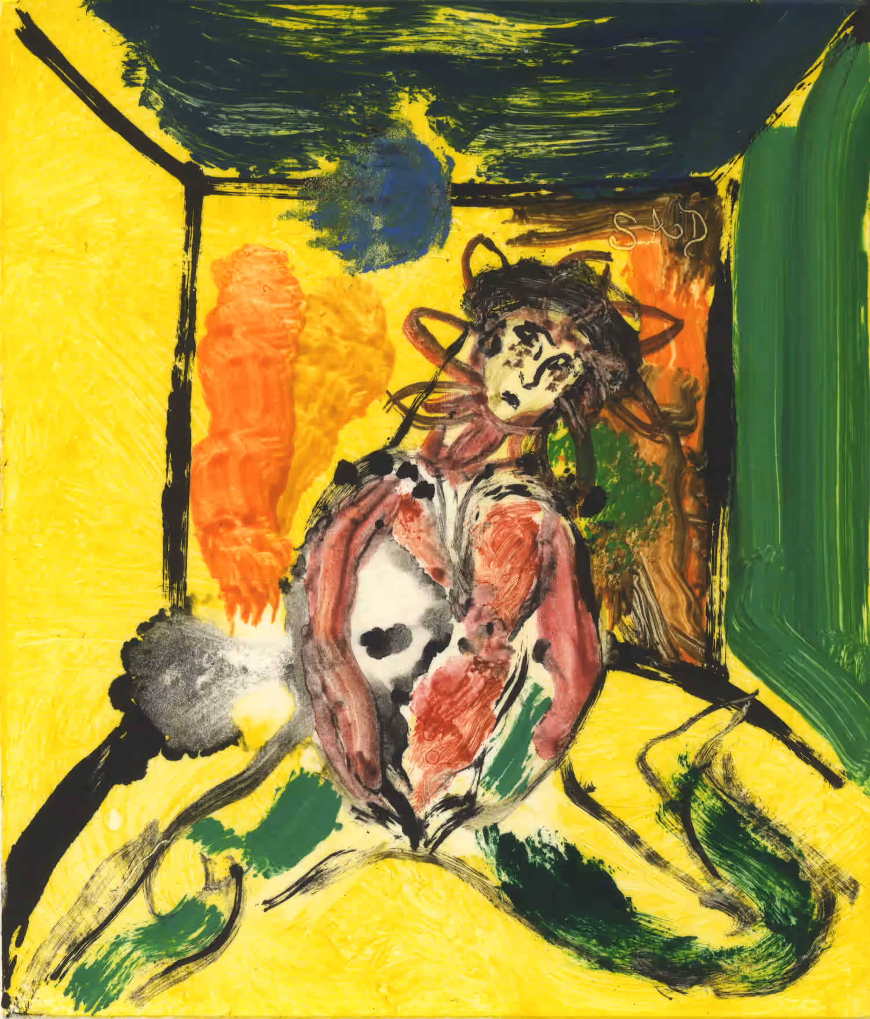 sad flower clown